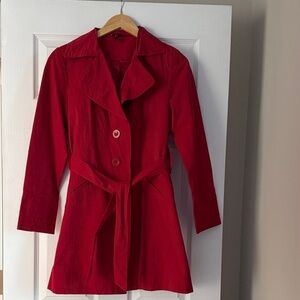 Women's Red Trench Coat. So cute!!!